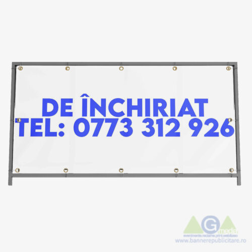 🌟 Banner cu Mesaj de Închiriat 200/100 - Albastru pe Alb 🌟